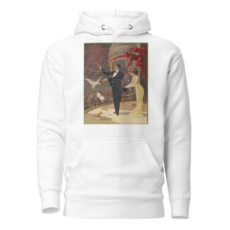 Magician with devils, assistant, goose and rabbit by Anonymous Hoodie