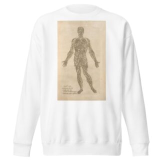 Secv. fig; Integra et ab omnibus partibus … [Male figure showing the arteries and veins] by Thomas Geminus Sweatshirt