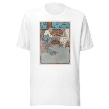 The two old men’s hands shook together as they tried to warm themselves before the fire by Maud Hunt Squire T-Shirt