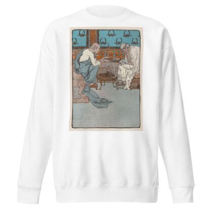 The two old men’s hands shook together as they tried to warm themselves before the fire by Maud Hunt Squire Sweatshirt