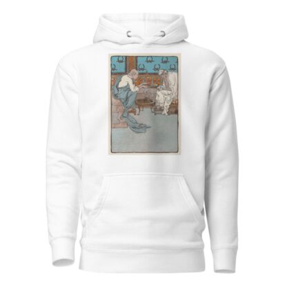 The two old men’s hands shook together as they tried to warm themselves before the fire by Maud Hunt Squire Hoodie