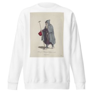 Habit of a mendicant religious in 1588. Religious mendicant. by Charles Grignion Sweatshirt