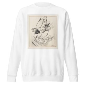 William Jennings Bryan, depicted as a bird, stands on a perch made from buildings representing Chautauqua and the Commoner by Louis Glackens Sweatshirt