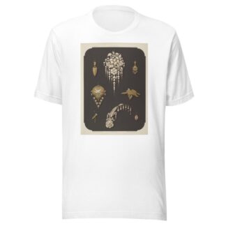 Eight Designs For Jewelry, Including Large Pin With Pearls And Flowers. by Martin Gerlach T-Shirt