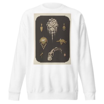 Eight Designs For Jewelry, Including Large Pin With Pearls And Flowers. by Martin Gerlach Sweatshirt