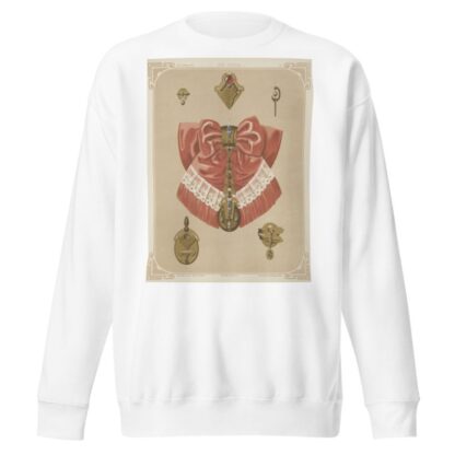 Six Designs For Jewelry, Including Gold Brooch And Pendant With Pink And Lace Bow. by Martin Gerlach Sweatshirt