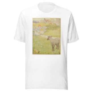 Little boy and black sheep. by Leonard Leslie Brooke T-Shirt