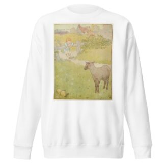 Little boy and black sheep. by Leonard Leslie Brooke Sweatshirt