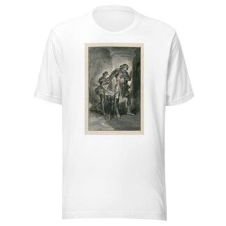 King John, II, 2; ‘Silence, no more, Go closely in with me much danger do I undergo for thee’ by Anonymous T-Shirt