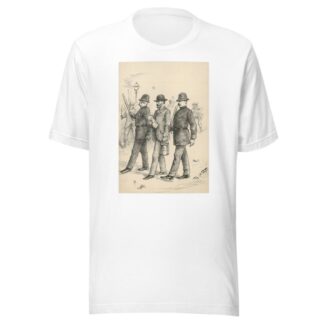 On this the triumph of our Republican form of government, must the honest laborer, satisfied with his employer, his wages . . . by Thomas Nast T-Shirt