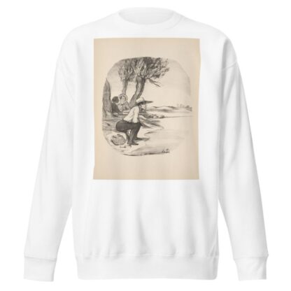 Hunting and fishing Pl.25 by Honoré Daumier Sweatshirt