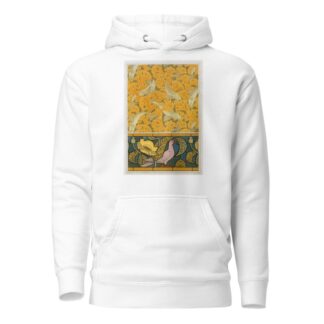 Poisson et algues, papier peint; pigeon et pavots, bordure de vitrail by Maurice Pillard Verneuil Hoodie
