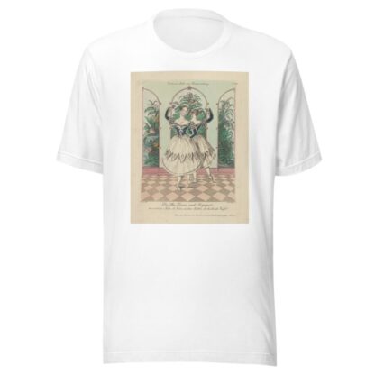 Die Dlles Danse und Ropiquet, tanzend den Jaleo de Xeres in dem Ballete ‘Der hinkende Teufel’ by Johann Christian Schoeller T-Shirt