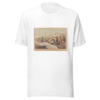 English Manners and French prudence or French dragoons brought to a check by a Belvoir leap. A scene after nature near Ciudad Rodrigo September 1811 by Thomas Rowlandson T-Shirt