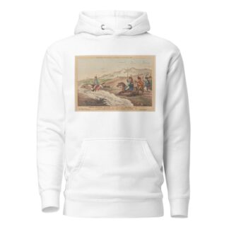 English Manners and French prudence or French dragoons brought to a check by a Belvoir leap. A scene after nature near Ciudad Rodrigo September 1811 by Thomas Rowlandson Hoodie