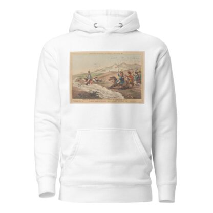English Manners and French prudence or French dragoons brought to a check by a Belvoir leap. A scene after nature near Ciudad Rodrigo September 1811 by Thomas Rowlandson Hoodie
