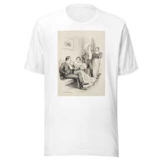 At a party, an older couple sit together while a younger couple walk passed them. by William Henry Walker T-Shirt