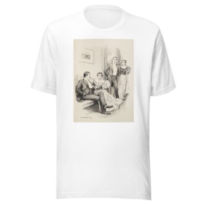At a party, an older couple sit together while a younger couple walk passed them. by William Henry Walker T-Shirt