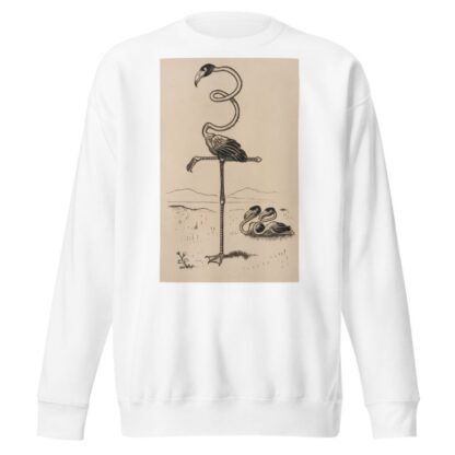Eleven comic strip frames of flamingo shaping figures with its long neck Pl.5 by Franklin Morris Howarth Sweatshirt