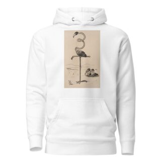 Eleven comic strip frames of flamingo shaping figures with its long neck Pl.5 by Franklin Morris Howarth Hoodie