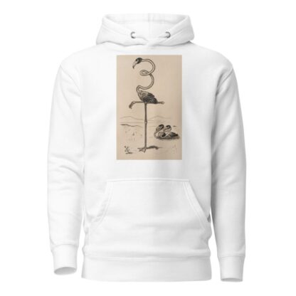 Eleven comic strip frames of flamingo shaping figures with its long neck Pl.5 by Franklin Morris Howarth Hoodie