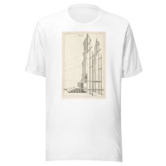 The manner of erecting machines, that consist of several ranges of frames. by Andrea Pozzo T-Shirt