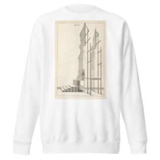 The manner of erecting machines, that consist of several ranges of frames. by Andrea Pozzo Sweatshirt