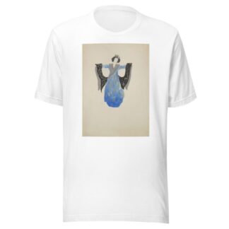 Emperor’s New Clothes: Blue dress with silver neckline and print by Andrei Hudiakoff T-Shirt