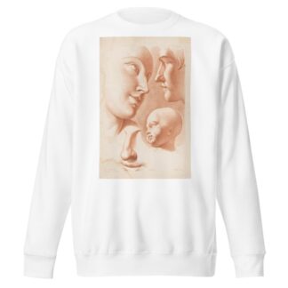 Heads of woman, man and child by Louis-François Roubiliac Sweatshirt