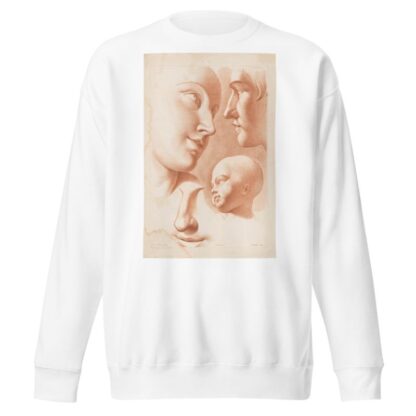Heads of woman, man and child by Louis-François Roubiliac Sweatshirt