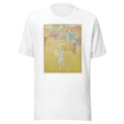 Little boy carrying bag of wool. by Leonard Leslie Brooke T-Shirt