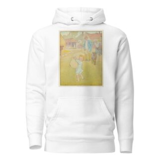 Little boy carrying bag of wool. by Leonard Leslie Brooke Hoodie