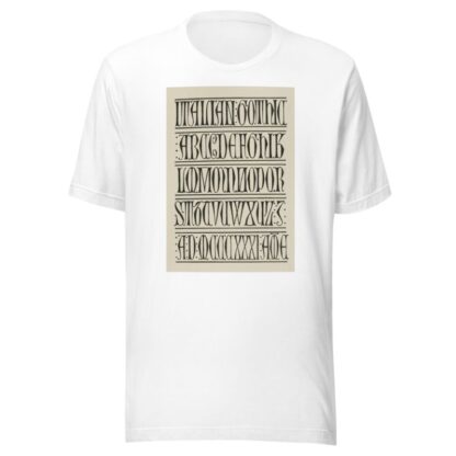 French and Spanish Uncial Capitals by Frank Chouteau Brown T-Shirt