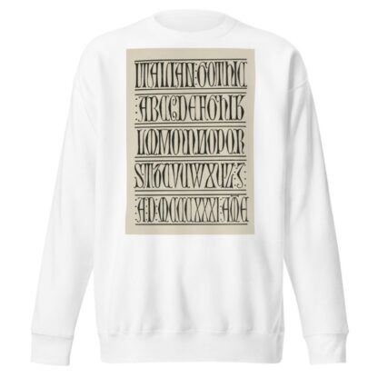 French and Spanish Uncial Capitals by Frank Chouteau Brown Sweatshirt