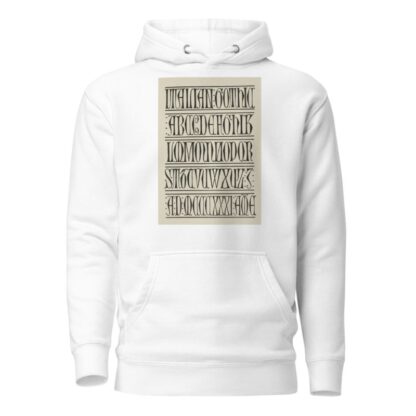 French and Spanish Uncial Capitals by Frank Chouteau Brown Hoodie