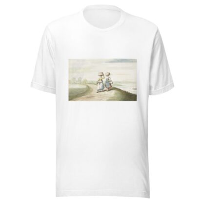Twee boerenvrouwen lopend in een landschap by Gesina ter Borch T-Shirt