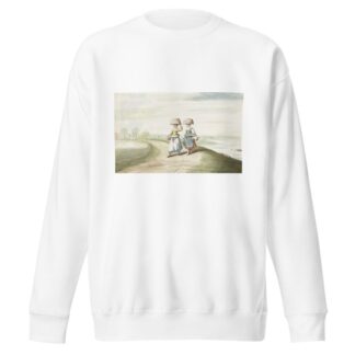 Twee boerenvrouwen lopend in een landschap by Gesina ter Borch Sweatshirt