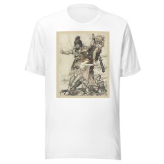 Fasolt suddenly seizes Freia and drags her to one side with Fafner by Arthur Rackham T-Shirt
