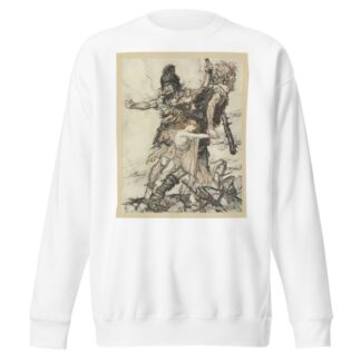Fasolt suddenly seizes Freia and drags her to one side with Fafner by Arthur Rackham Sweatshirt