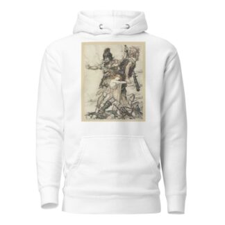 Fasolt suddenly seizes Freia and drags her to one side with Fafner by Arthur Rackham Hoodie