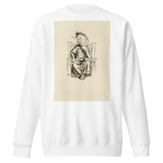 A man in Roman robes and wearing a wreath sits and thinks. by William Henry Walker Sweatshirt