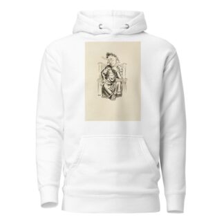 A man in Roman robes and wearing a wreath sits and thinks. by William Henry Walker Hoodie