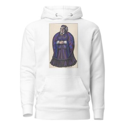 Old Woman in a purple dress by Sergey Yurievich Sudeikin Hoodie