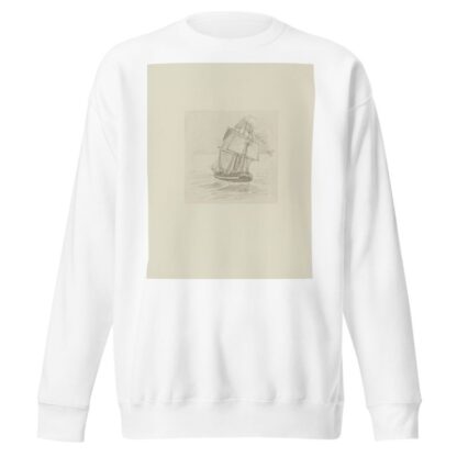 Voilier vu de l’arrière – dessin non utilisé by Achille Granchi-Taylor Sweatshirt