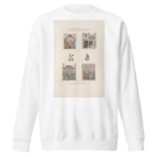 Sujets tirés d’un manuscrit du XIVe. siècle qui traite d’établissemens civils et religieux. by Nicolas Xavier Willemin Sweatshirt