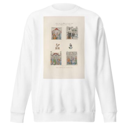 Sujets tirés d’un manuscrit du XIVe. siècle qui traite d’établissemens civils et religieux. by Nicolas Xavier Willemin Sweatshirt