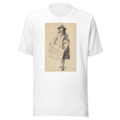 Man in seventeenth-century dress holding a scroll; With every Good Wish from M. G. and E. A. Abbey for 1911 by Edwin Austin Abbey T-Shirt
