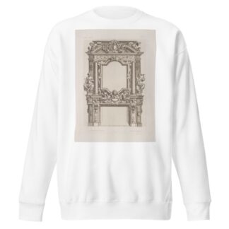 Design for chimney piece with allegorical female figures on either side of mantelpiece by André-Charles Boulle Sweatshirt
