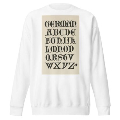 German Uncial Gothic Capitals From a Brass by Frank Chouteau Brown Sweatshirt
