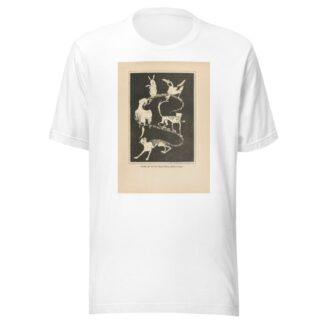 ‘Jump on to my beautiful curly tail’ by Jean de Bosschère T-Shirt